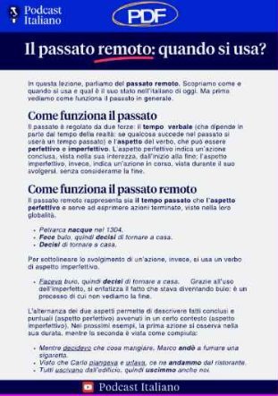 Il passato remoto